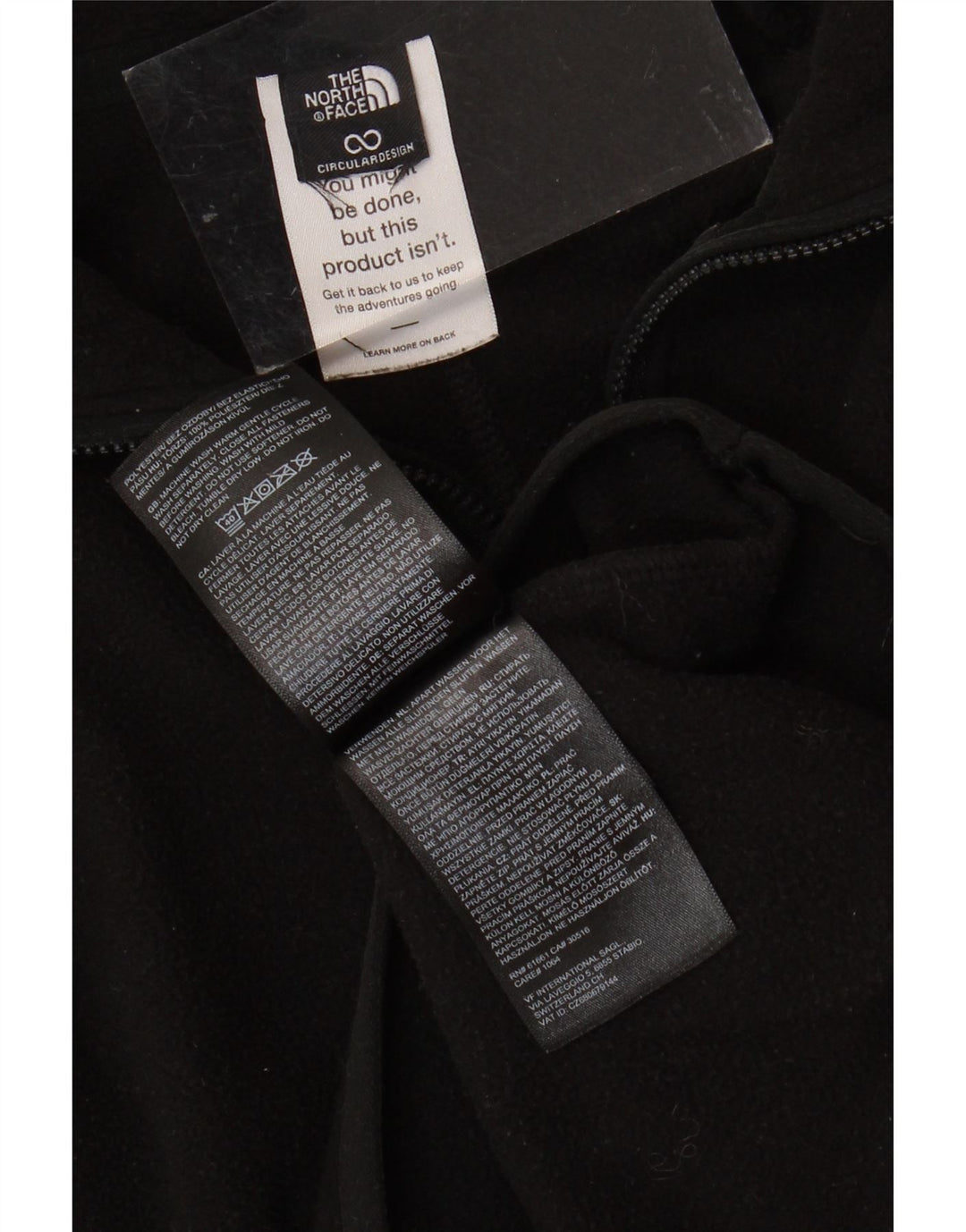 THE NORTH FACE Piger Fleecetrøje med lynlås 12-13 år Sort Polyester