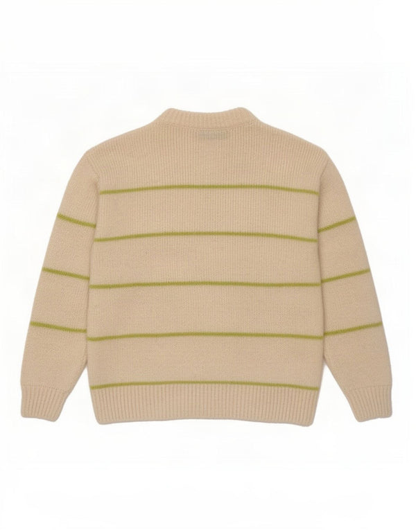 Zara Girls Turtle Neck Jumper Sweater 9-10 år Off White Stribet