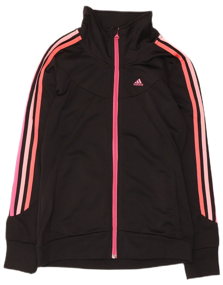 Adidas Pige Træningsdragt Topjakke 14-15 År Sort Polyester
