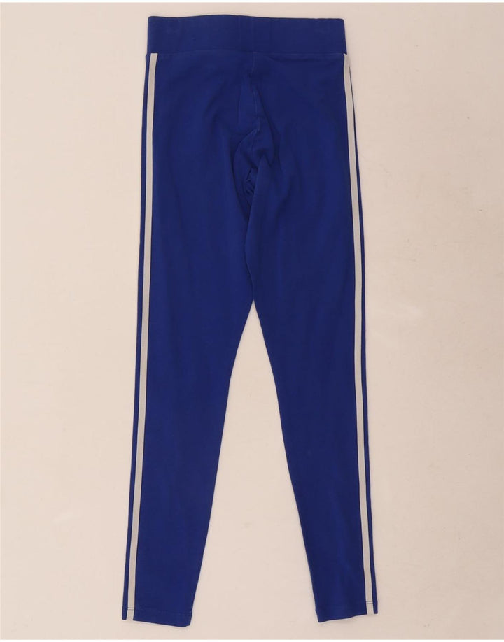 Adidas Dame Leggings UK 8 Small Blue Cotton