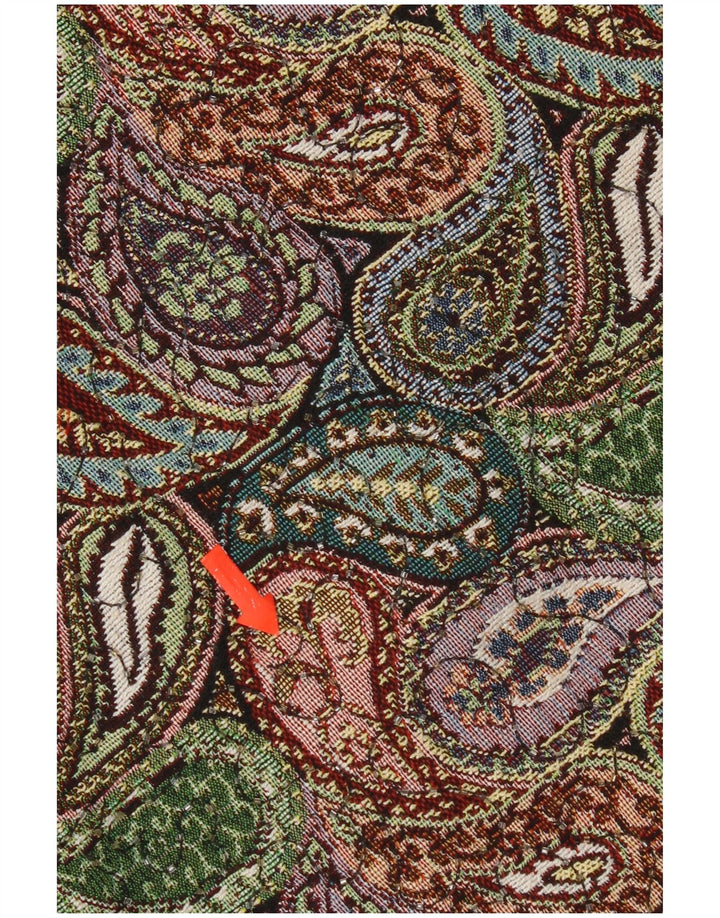 Vintage mininederdel til kvinder W26 lille grøn Paisley