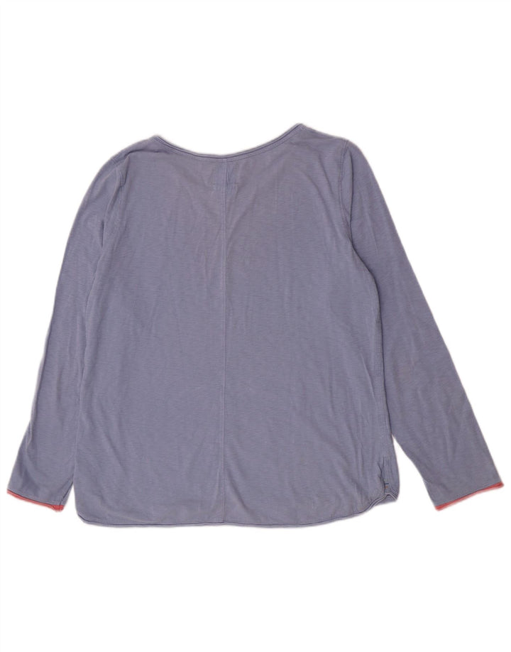 White Stuff Dame Top Langærmet UK 12 Medium Blue Bomuld
