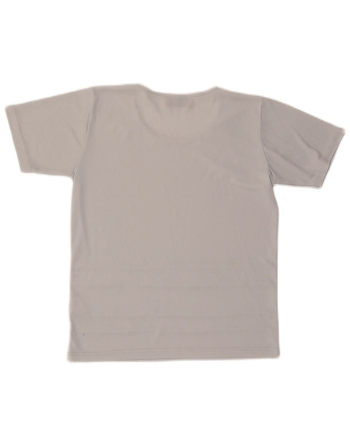 ROBERTA DI CAMERINO Dame T-Shirt Top UK 14 Medium Grå Polyester