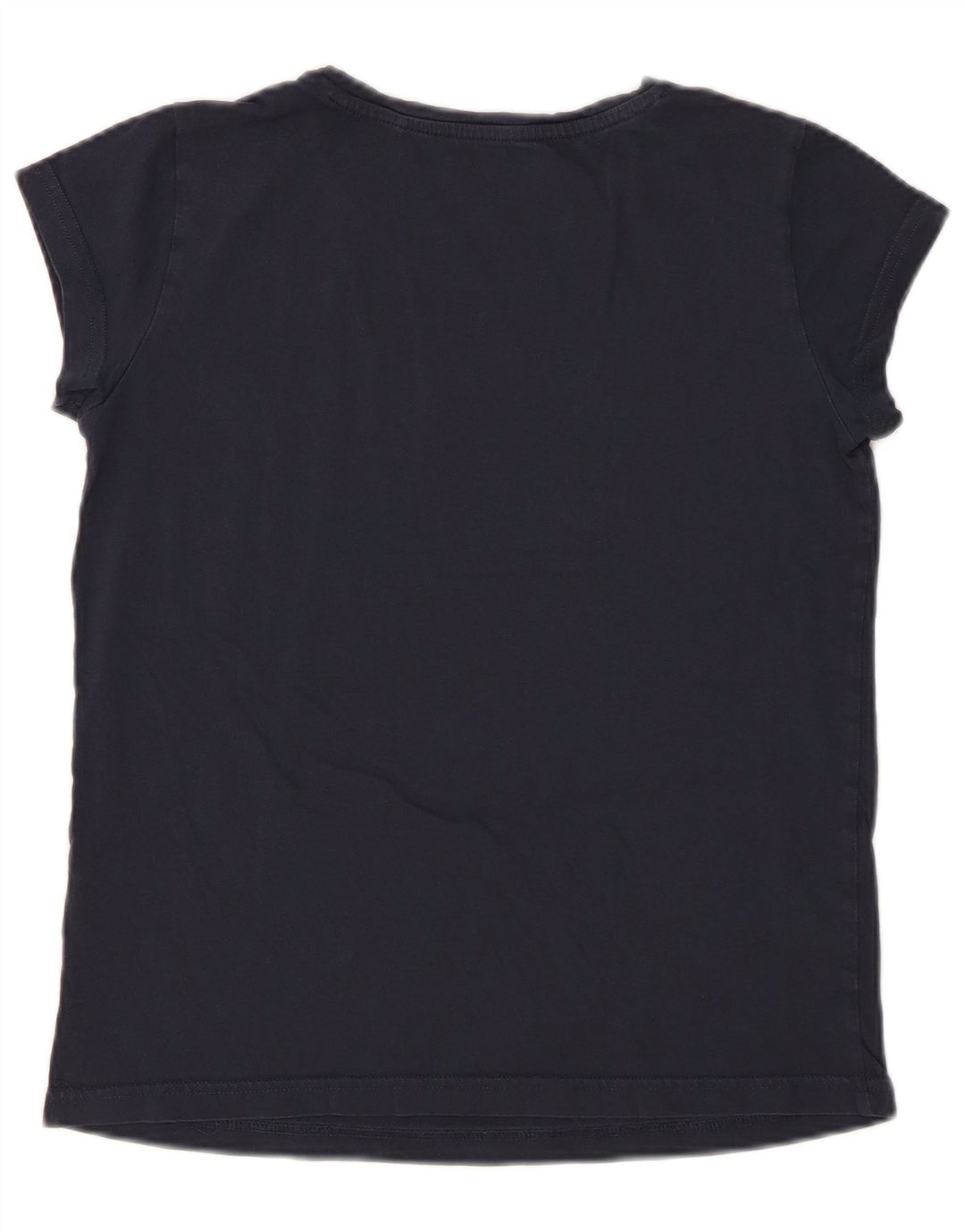 MUSTANG Grafisk T-shirt top til kvinder UK 10 Lille marineblå bomuld