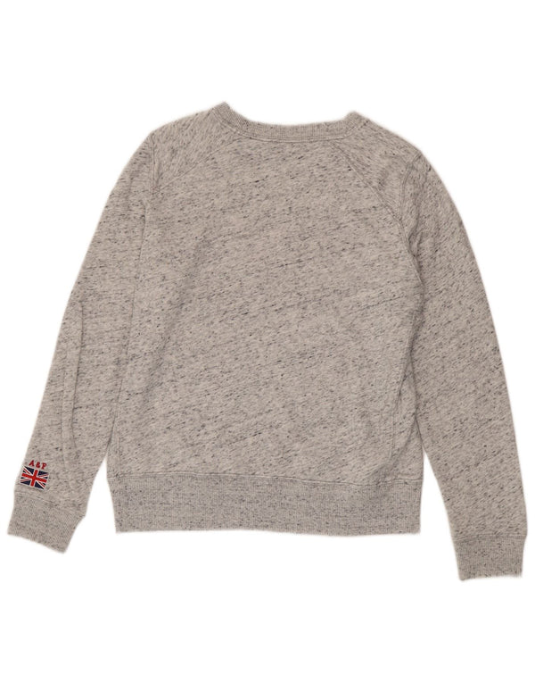 Abercrombie & Fitch Dame Sweatshirt Jumper UK 14 Medium Grey Flecked