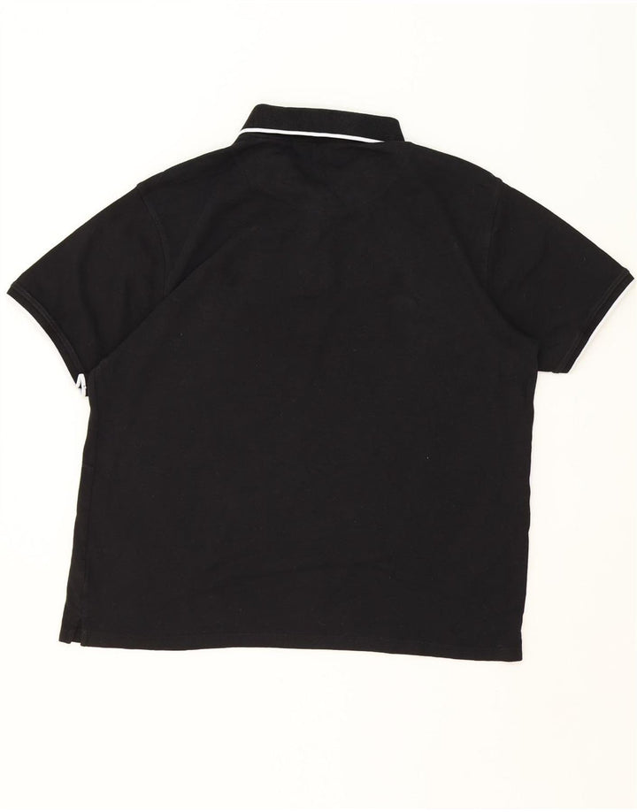 DKNY Mens Polo Shirt XL Black Cotton Vintage Dkny and Second-Hand Dkny from Messina Hembry 