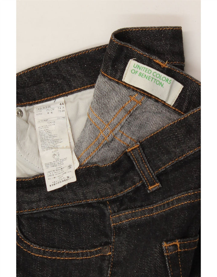 BENETTON Womens Capri Jeans IT 44 Medium W30 L17 Black Cotton Vintage Benetton and Second-Hand Benetton from Messina Hembry 