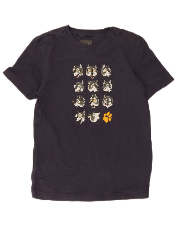 Jack Wolfskin drenge grafisk t-shirt top 11-12 år marineblå bomuld