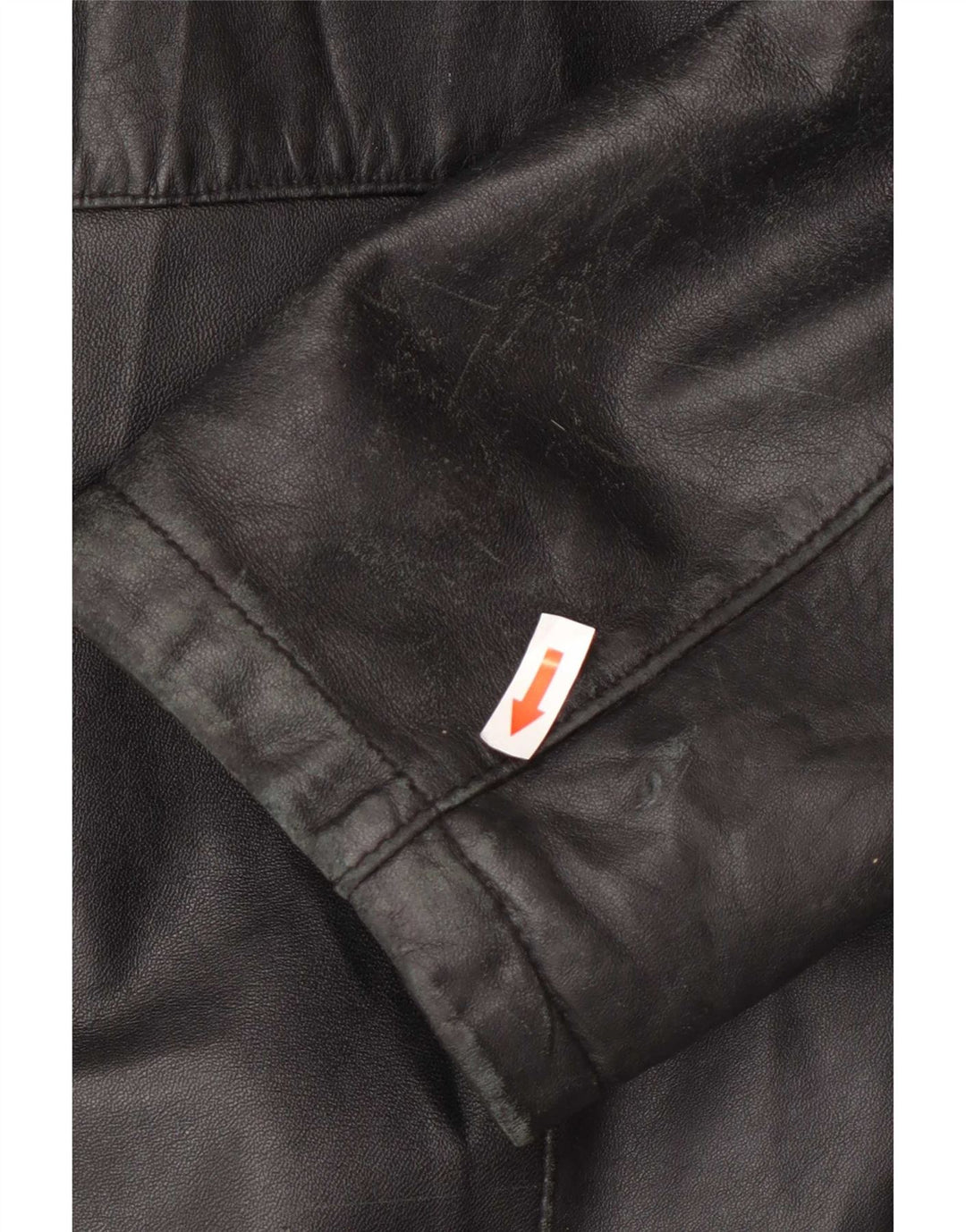Kiros Dame Hætte Oversized Læderfrakke IT 48 XL Sort