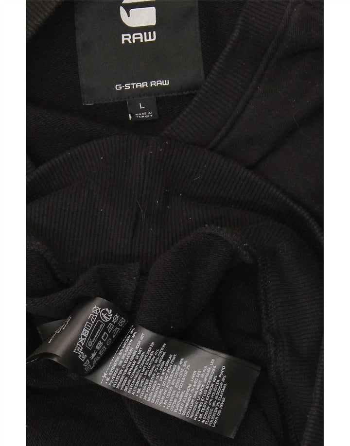 G-Star Herre Grafisk Sweatshirt Jumper Stor Sort Bomuld