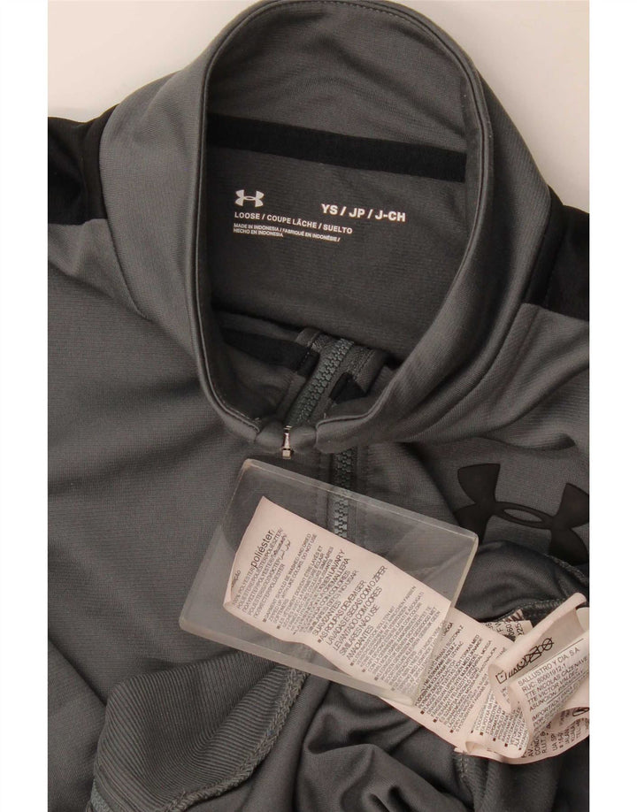 Under Armour drenge træningsdragt topjakke 7-8 år lille grå farveblok