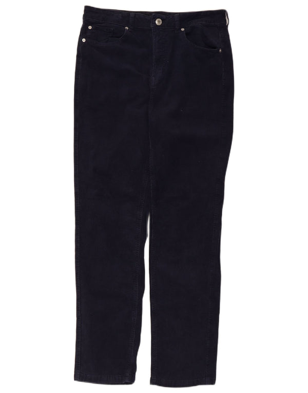Marks & Spencer fløjlsbukser til kvinder UK 14 Large W32 L28 Marineblå