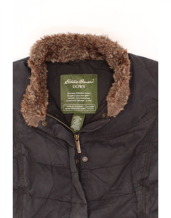 EDDIE BAUER Womens Padded Gilet UK 14 Medium Black Polyester Vintage Eddie Bauer and Second-Hand Eddie Bauer from Messina Hembry 
