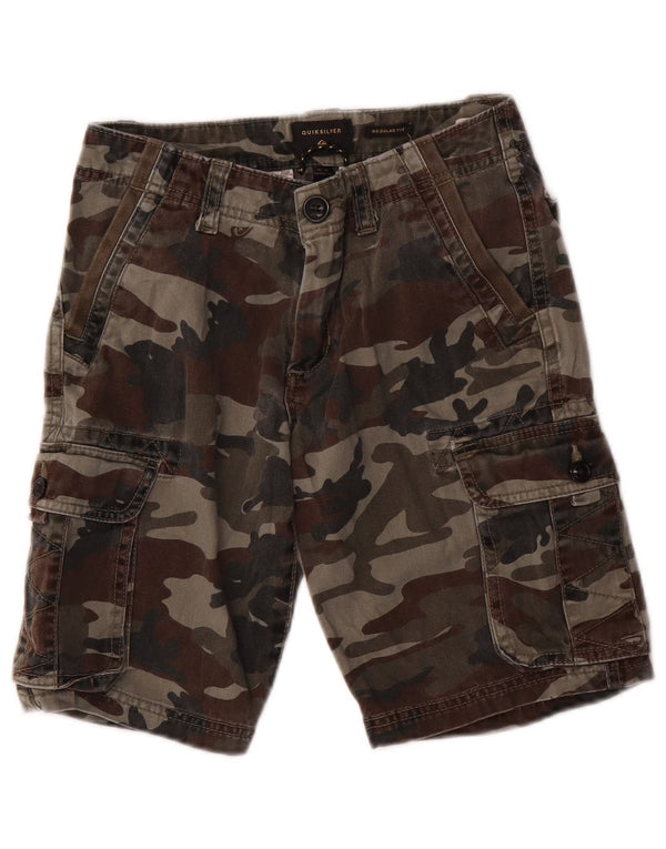 Quiksilver drenge Regular Fit Cargo Shorts 9-10 år W25 Khaki Camouflage