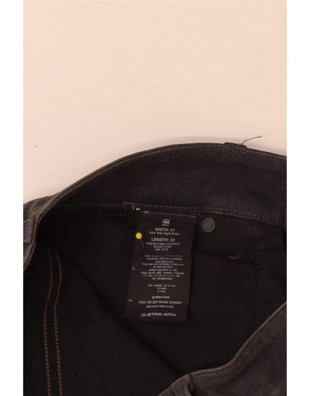 G-Star Slim Jeans til mænd W31 L32 Grå bomuld