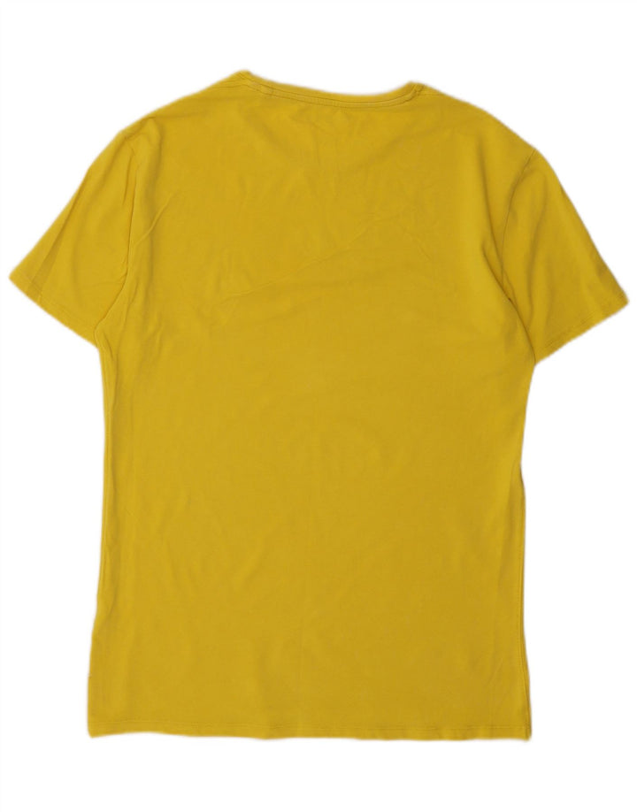 Guess Herre Grafisk T-Shirt Top Stor Gul
