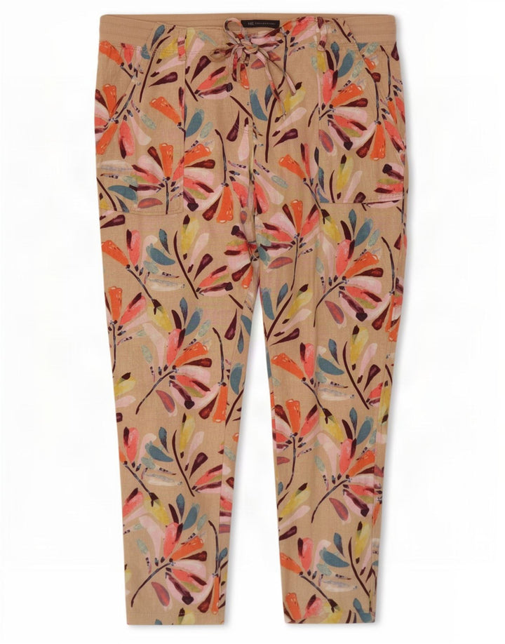 Marks & Spencer Dame Cropped Trousers UK 12 Medium W34 L25 Multicolored