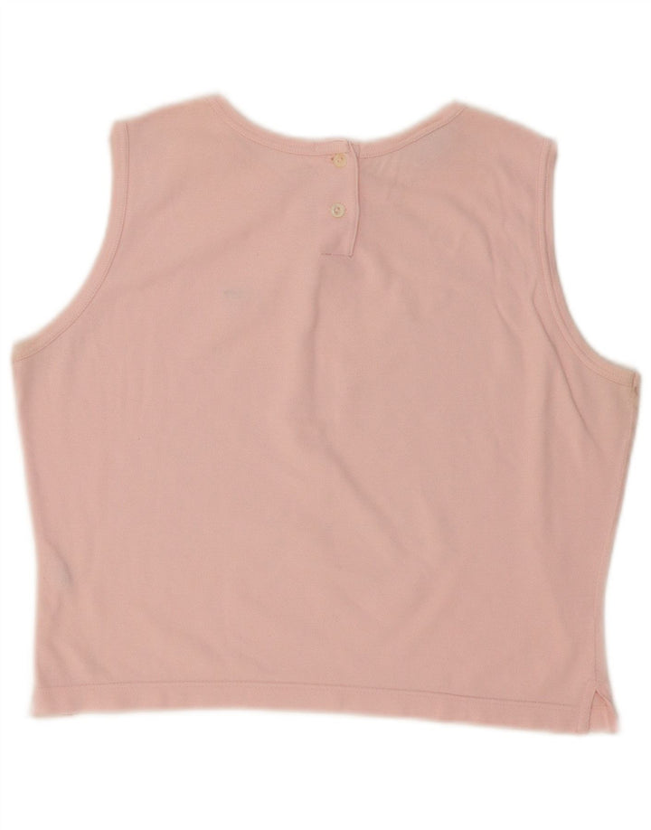 Lacoste Womens Crop Vest Top Størrelse 44 Large Pink Bomuld