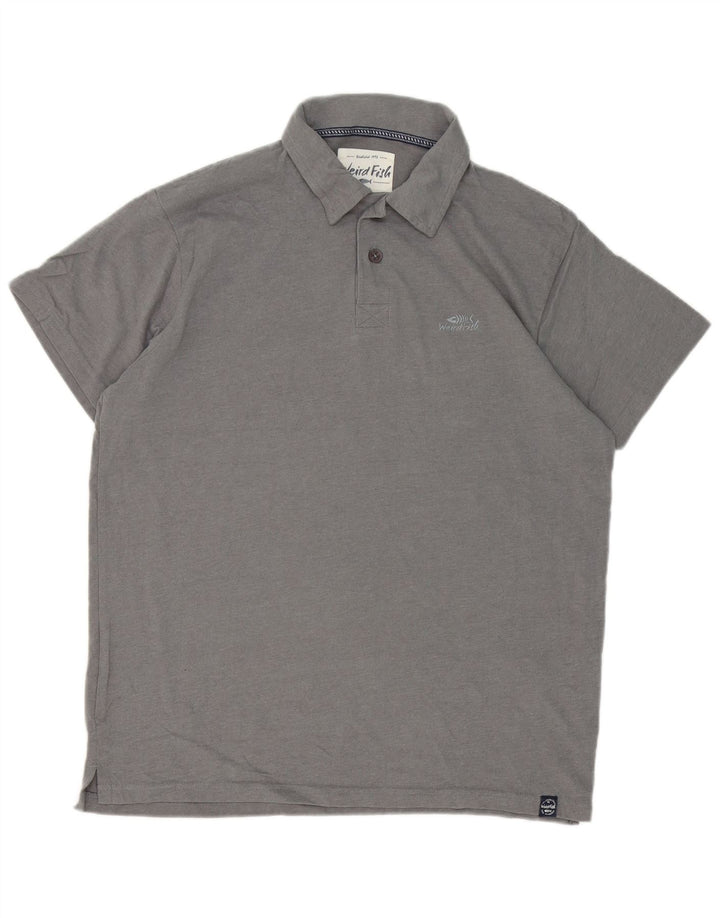Weird Fish Herre poloshirt mellemgrå bomuld