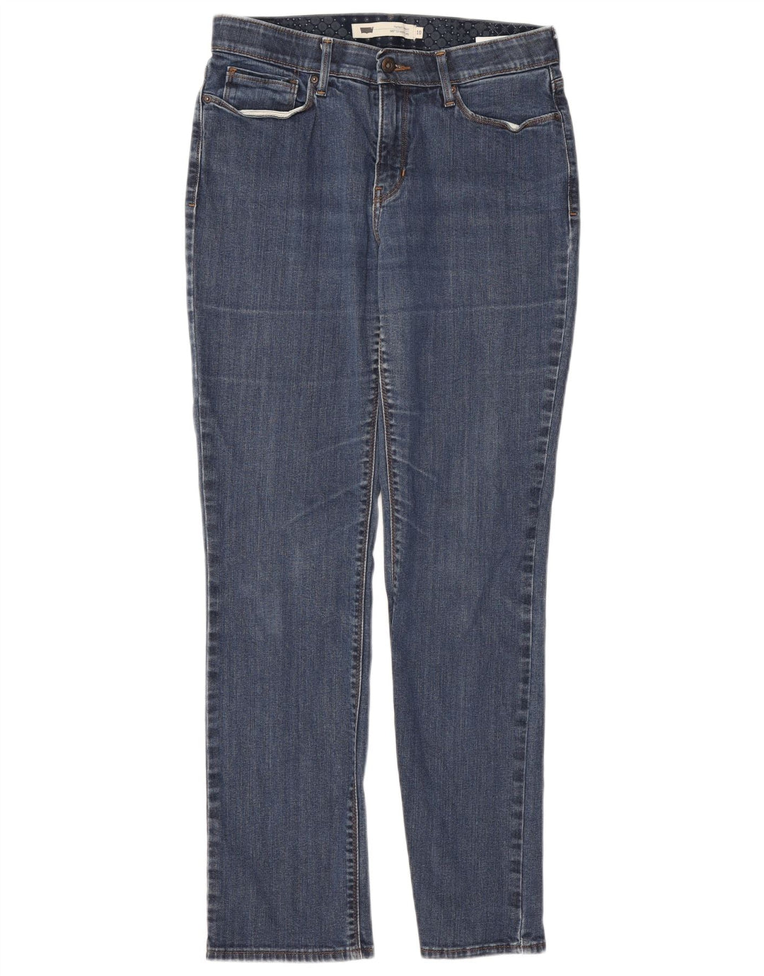 LEVI'S Dame 525 Straight Jeans US 10 Large W30 L31 Blå Bomuld