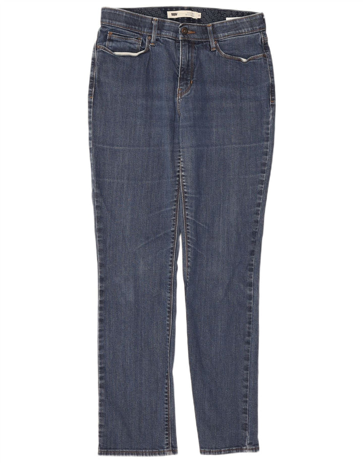 LEVI'S Dame 525 Straight Jeans US 10 Large W30 L31 Blå Bomuld