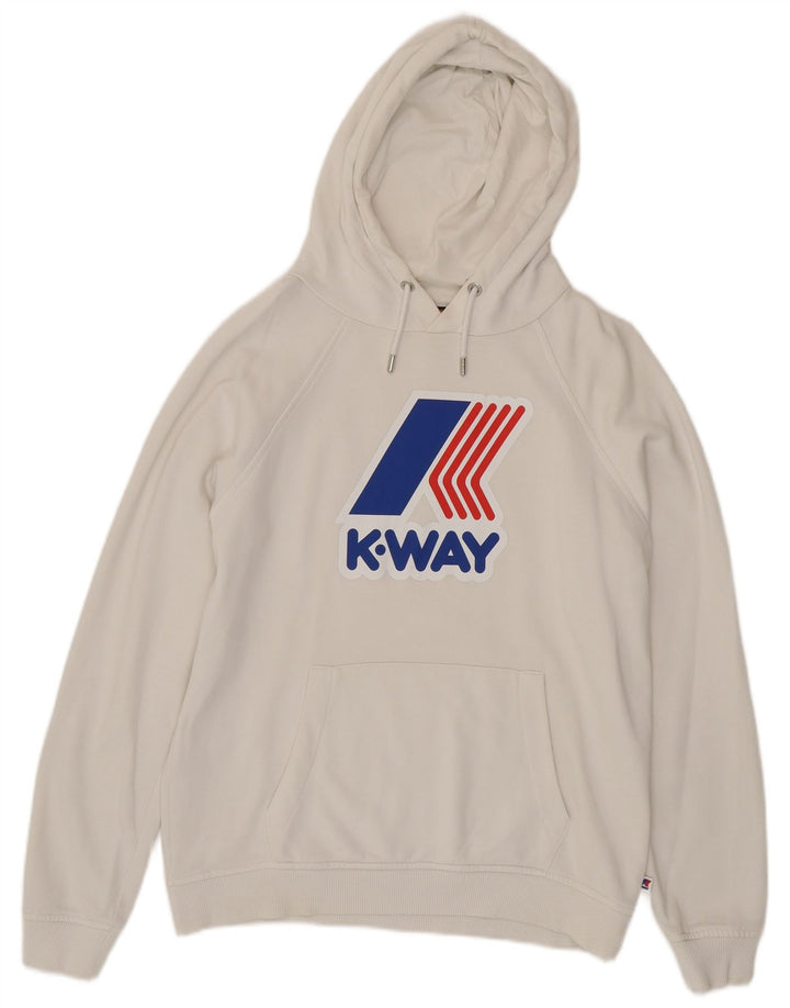 K-Way Herre grafisk hættetrøje Jumper Medium White