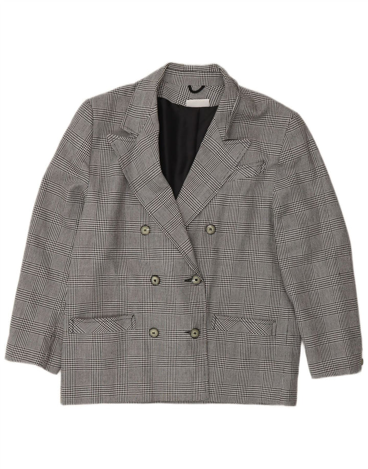 Peggy Page Dame Blazer Jacket UK 14 Large Grå Houndstooth