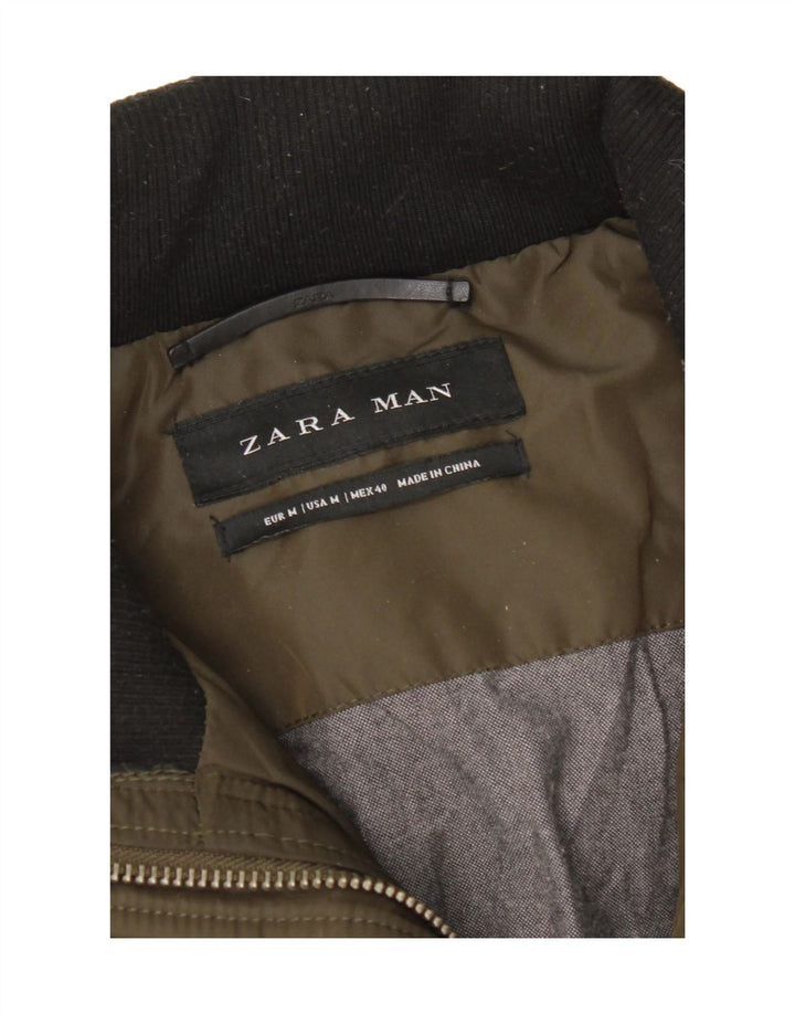 Zara Polstret Herrejakke UK 38 Medium Khaki