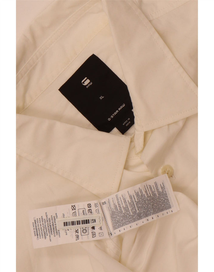 G-Star Herreskjorte XL Hvid Bomuld