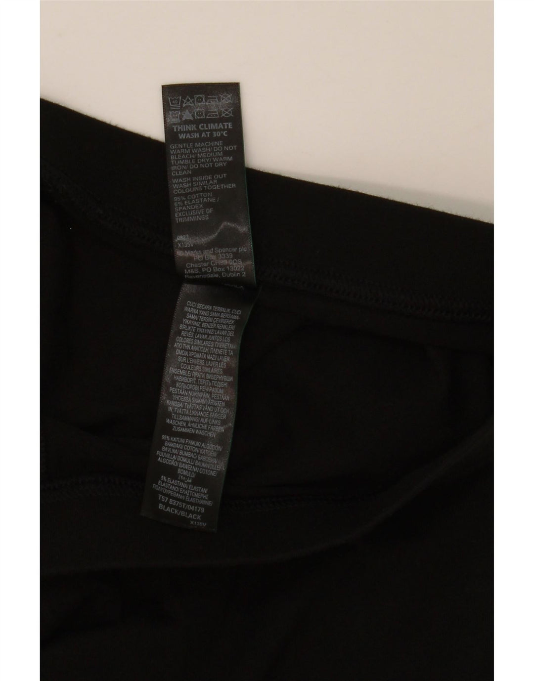 Marks & Spencer Womens Leggings UK 14 Large Black Bomuld