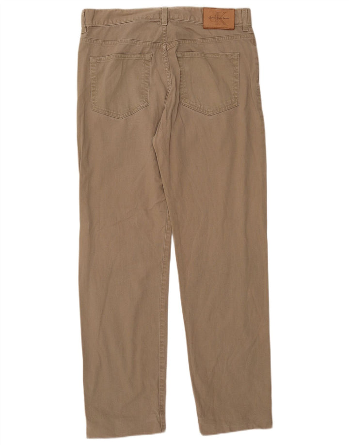 Calvin Klein Straight Jeans til mænd W32 L31 Beige Bomuld