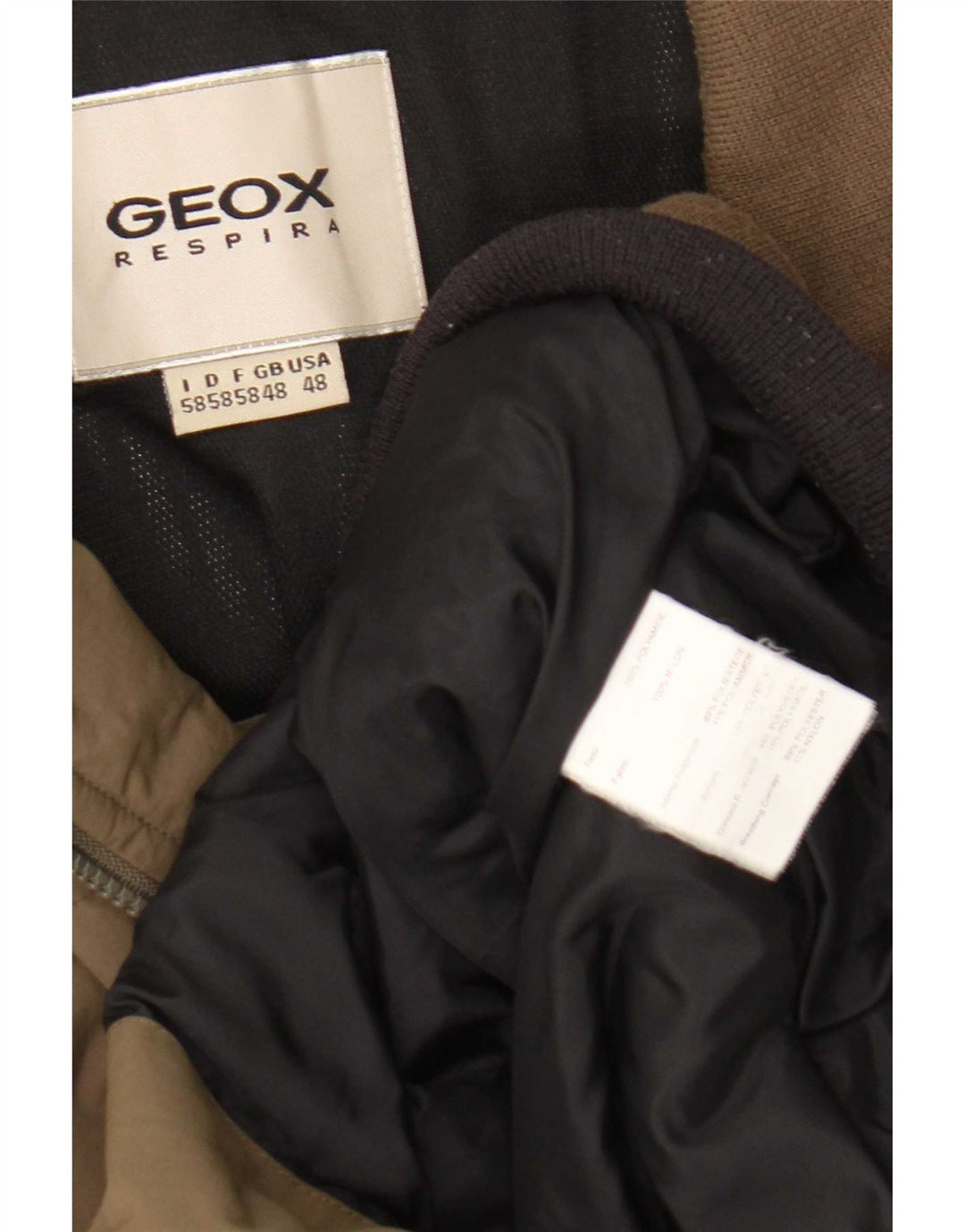Geox Respira Bomberjakke til mænd UK 48 4XL Brun Nylon