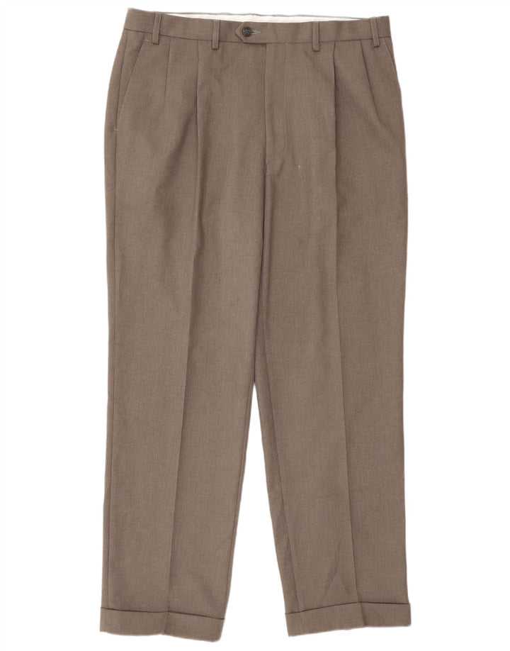 Marks & Spencer Herre Pegged Suit Bukser W36 L31 Grå Polyester