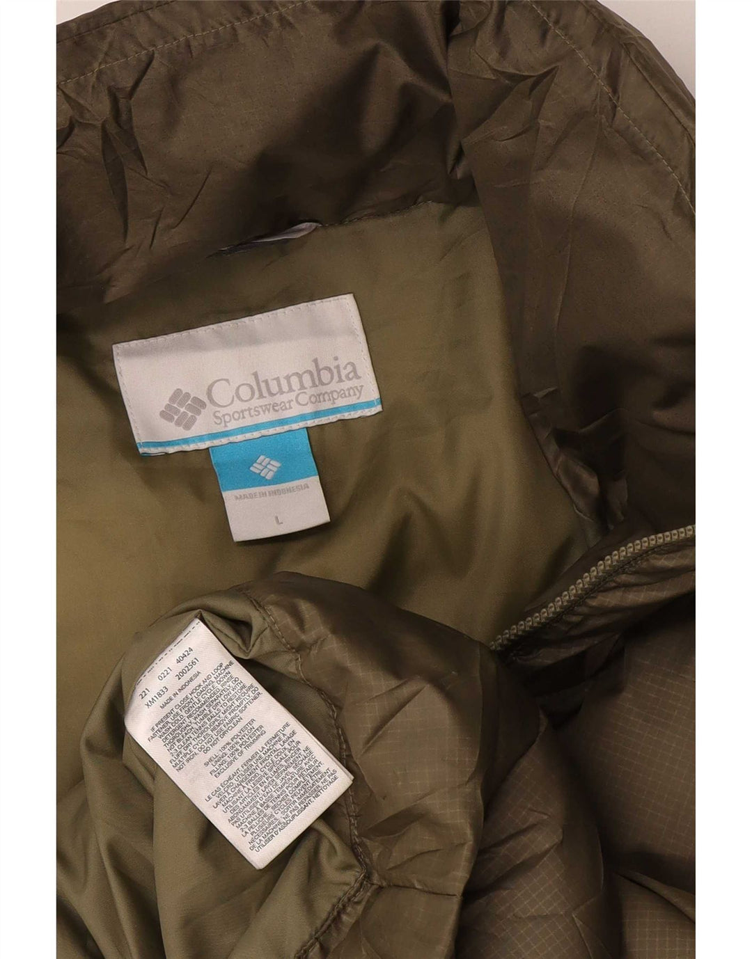 Columbia Polstret Herrejakke UK 40 Stor grøn polyester