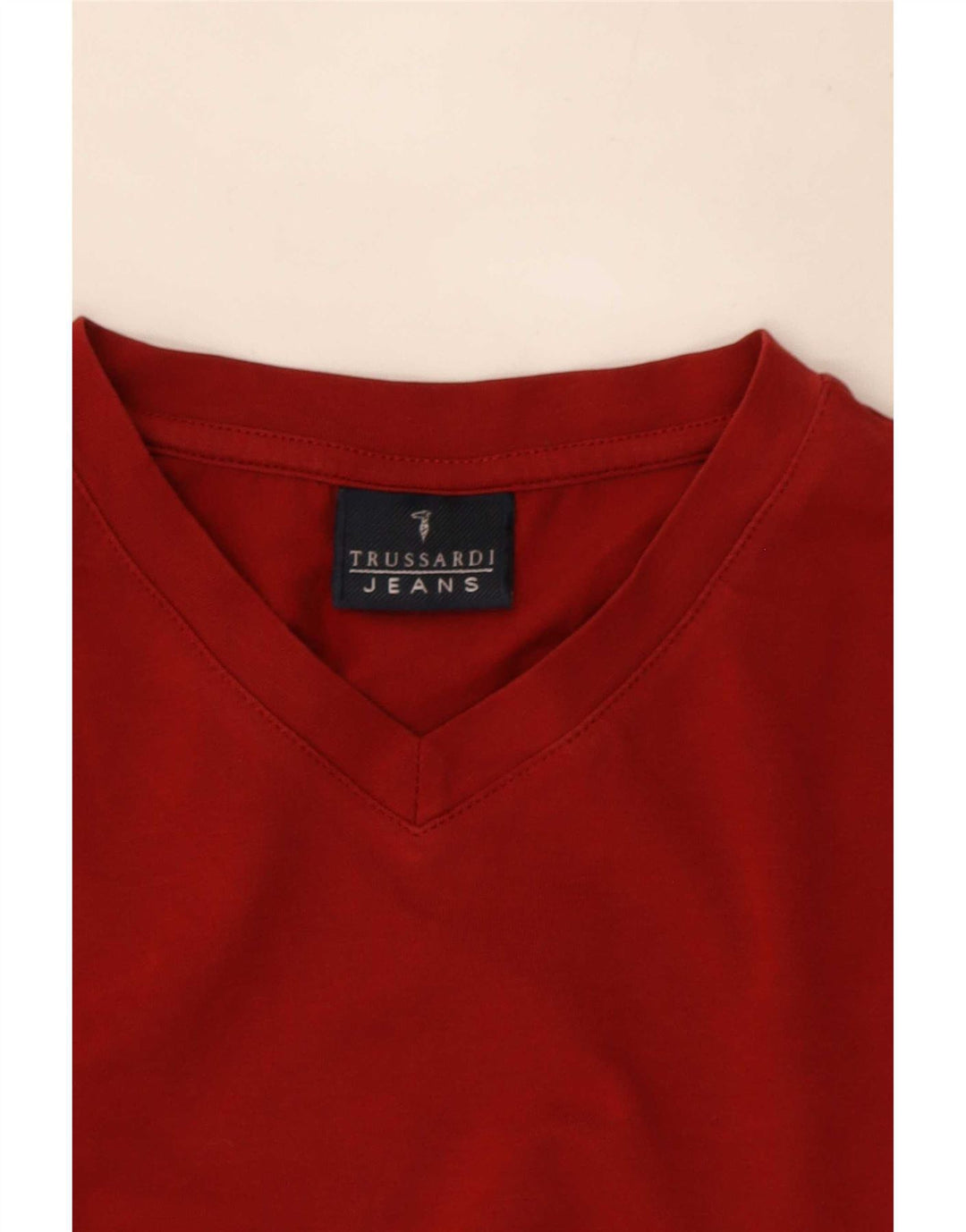 Trussardi Jeans Herre T-Shirt Top Medium Rød