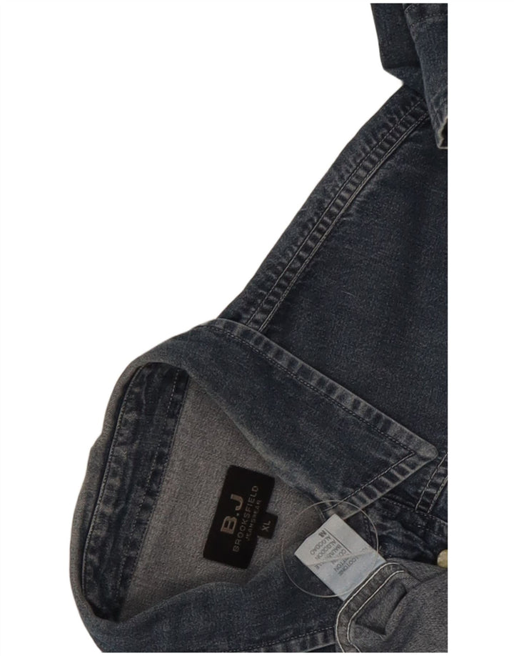 Brooksfield herre denim skjorte XL blå bomuld