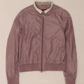 Fay Womens Bomber Jacket UK 14 Large Purple Colourblock Polyamid