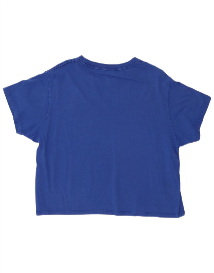 Levi's Grafisk T-shirt top til kvinder UK 14 Medium Blue Colourblock