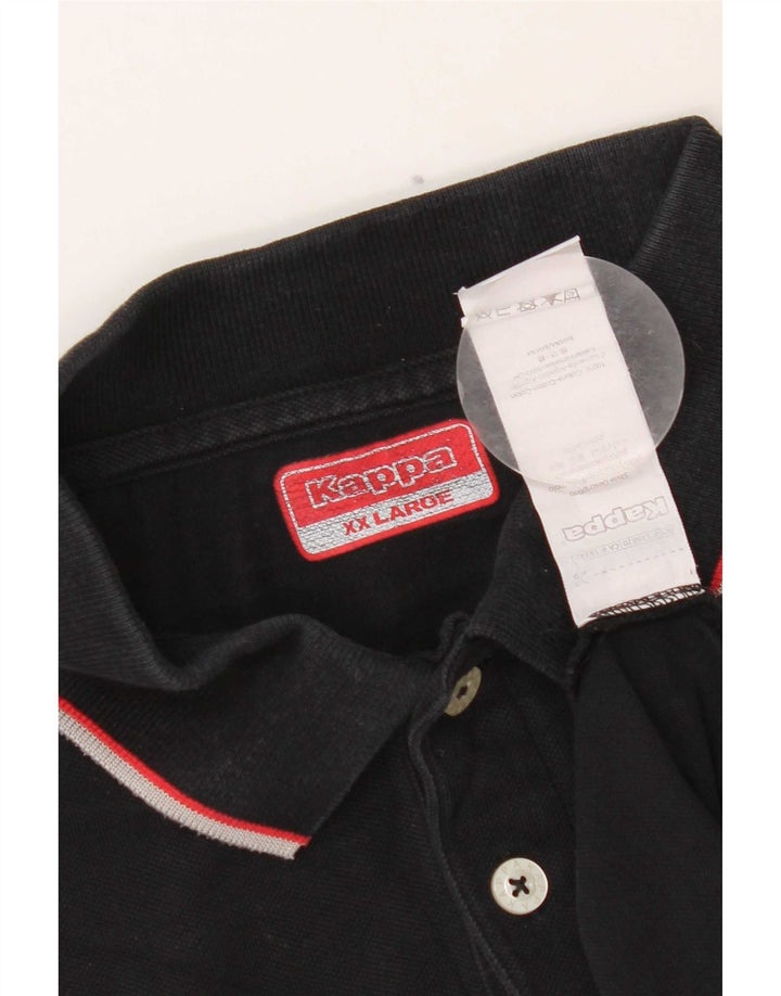 Kappa herre poloshirt 2XL sort bomuld