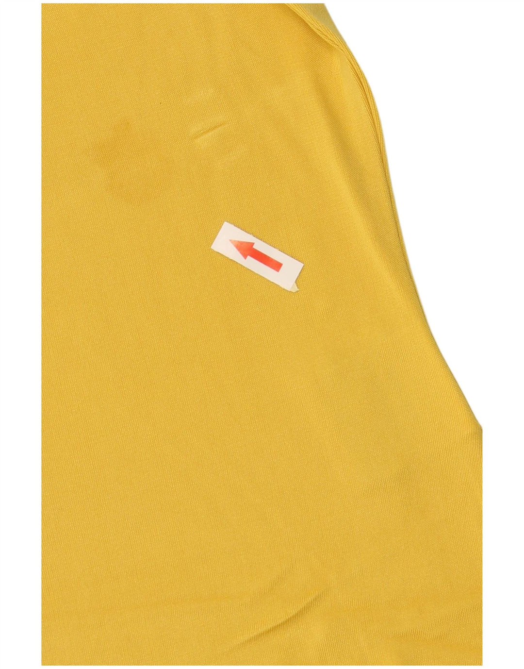 VINTAGE Dame T-Shirt Top UK 16 Large Yellow Silk