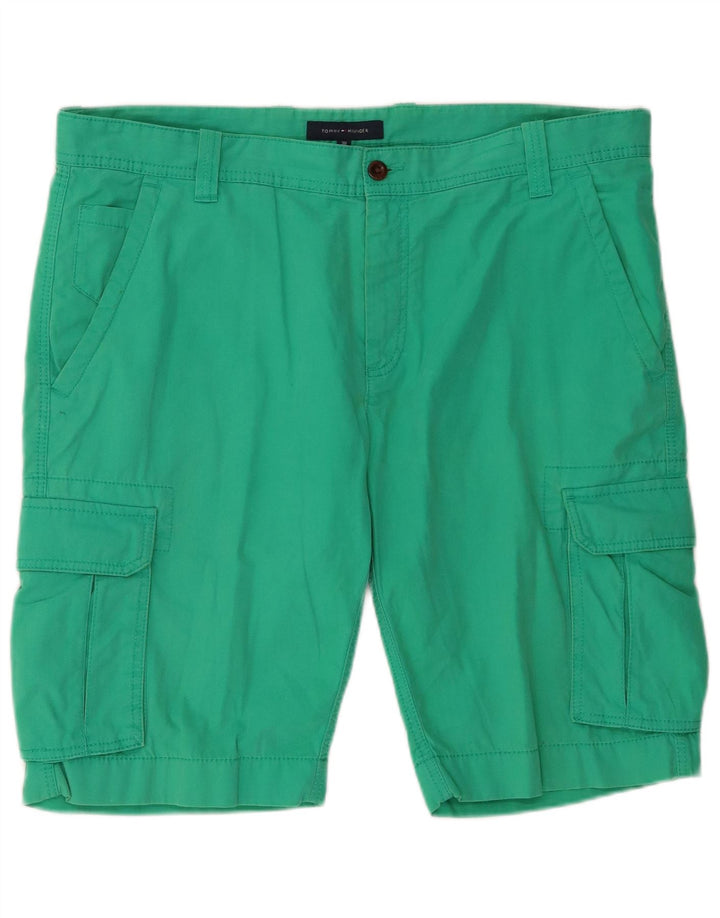 TOMMY HILFIGER Herre Cargo Shorts W38 XL Grøn Bomuld