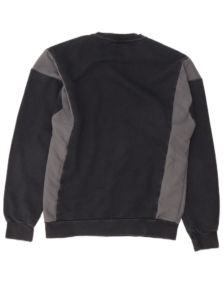 Adidas Herre Sweatshirt Jumper Small Black Colourblock Bomuld