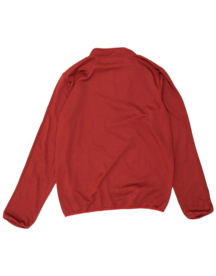 Kappa Herre Grafisk Zip Neck Pullover Træningsdragt Top Medium Maroon Polyester