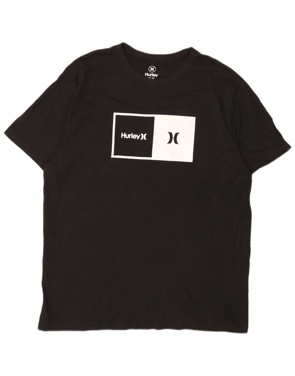 Hurley Herre Grafisk T-Shirt Top XL Sort Bomuld