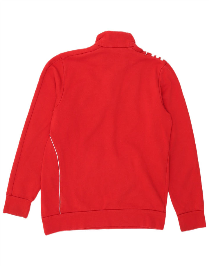 Adidas Sweatshirt med lynlås til mænd, medium rød bomuld