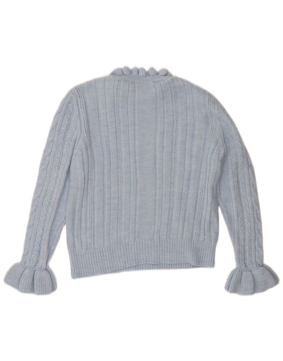 Vintage dame sweater med rund hals DK 16 stor blå