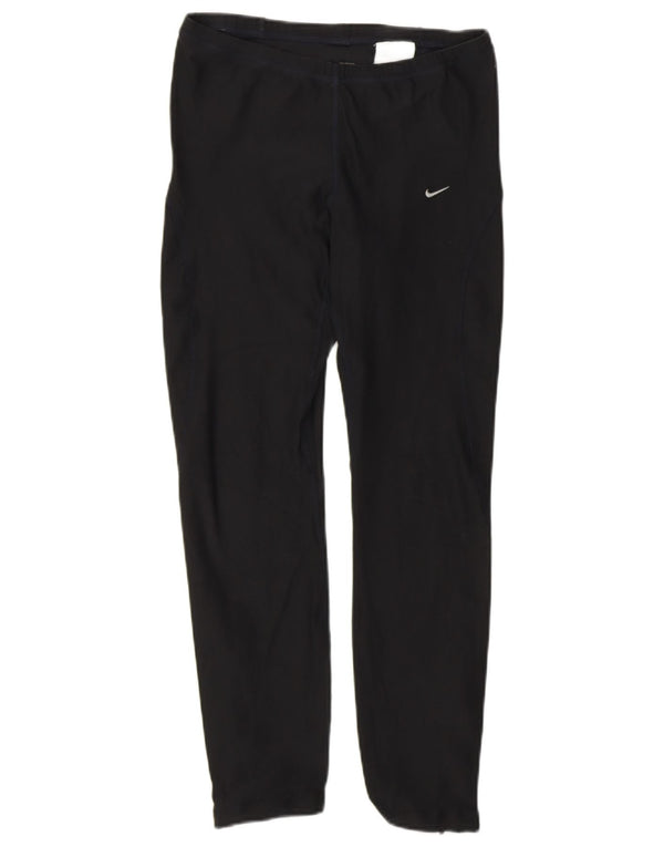Nike Womens Crop Leggings UK 10/12 Medium Black Polyester Sports