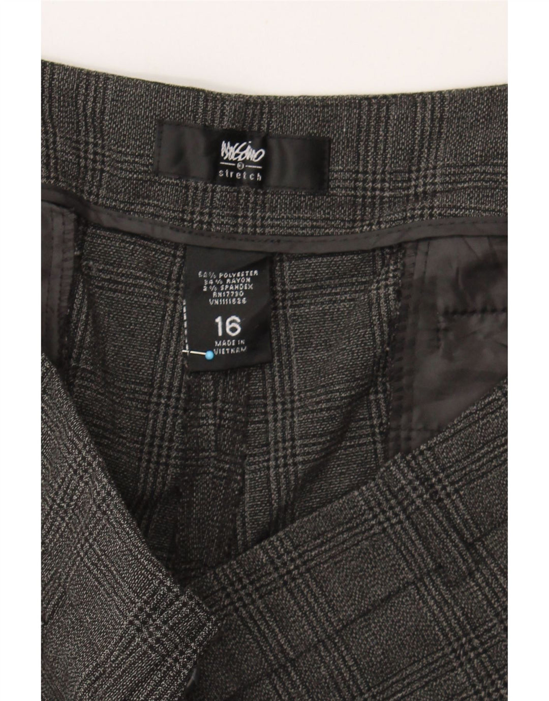 MOSSIMO Womens Bootcut Casual Trousers US 16 2XL W40 L32 Grey Check Vintage Mossimo and Second-Hand Mossimo from Messina Hembry 