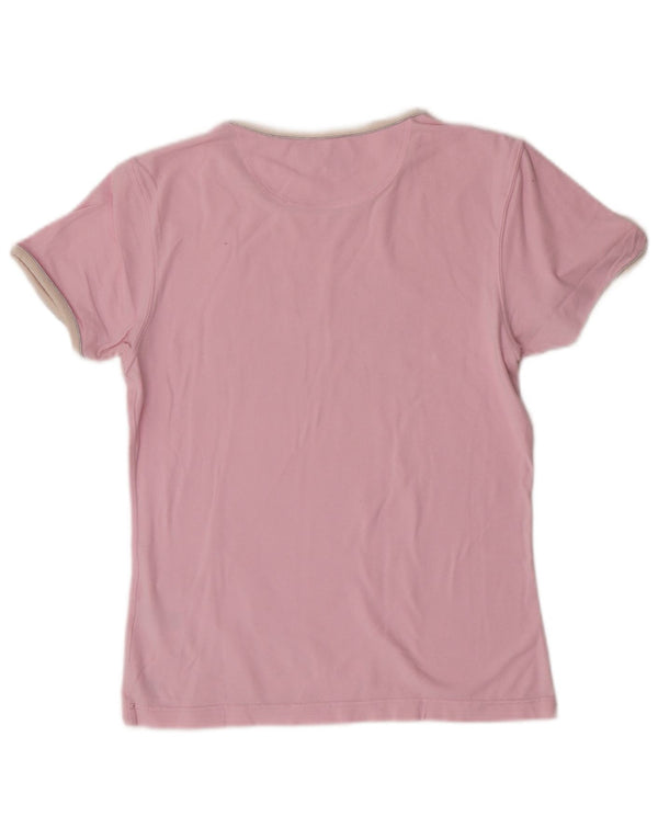 Russell Athletic Dame Grafisk T-Shirt Top UK 18 XL Pink Bomuld