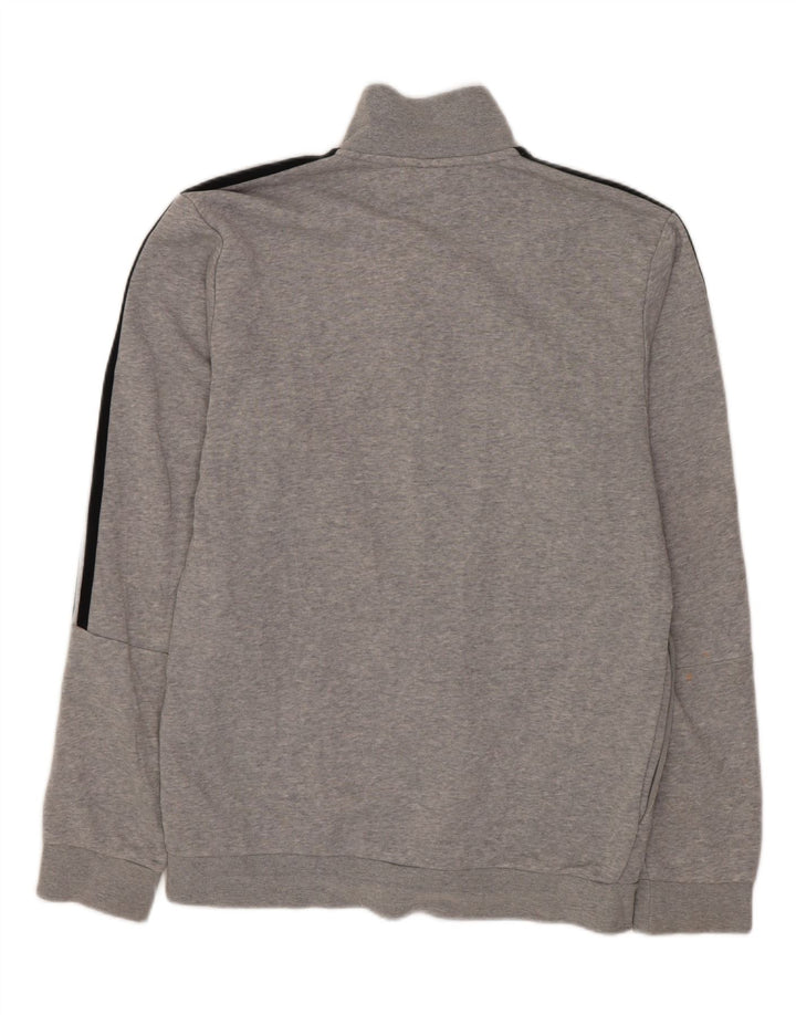 ADIDAS Træningsdragt til mænd, topjakke UK 36/38, lille grå flækket bomuld